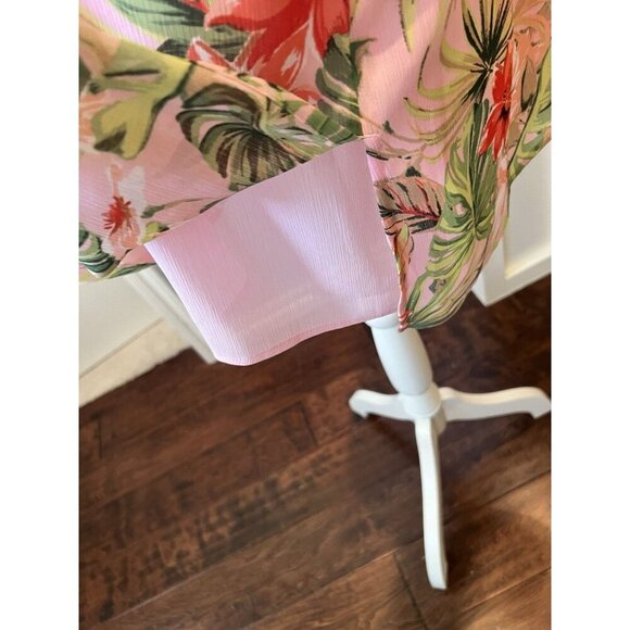 J. Jill Floral Tunic Top Women’s Size M Colorful Feminine Summer Resortwear - Picture 10 of 16